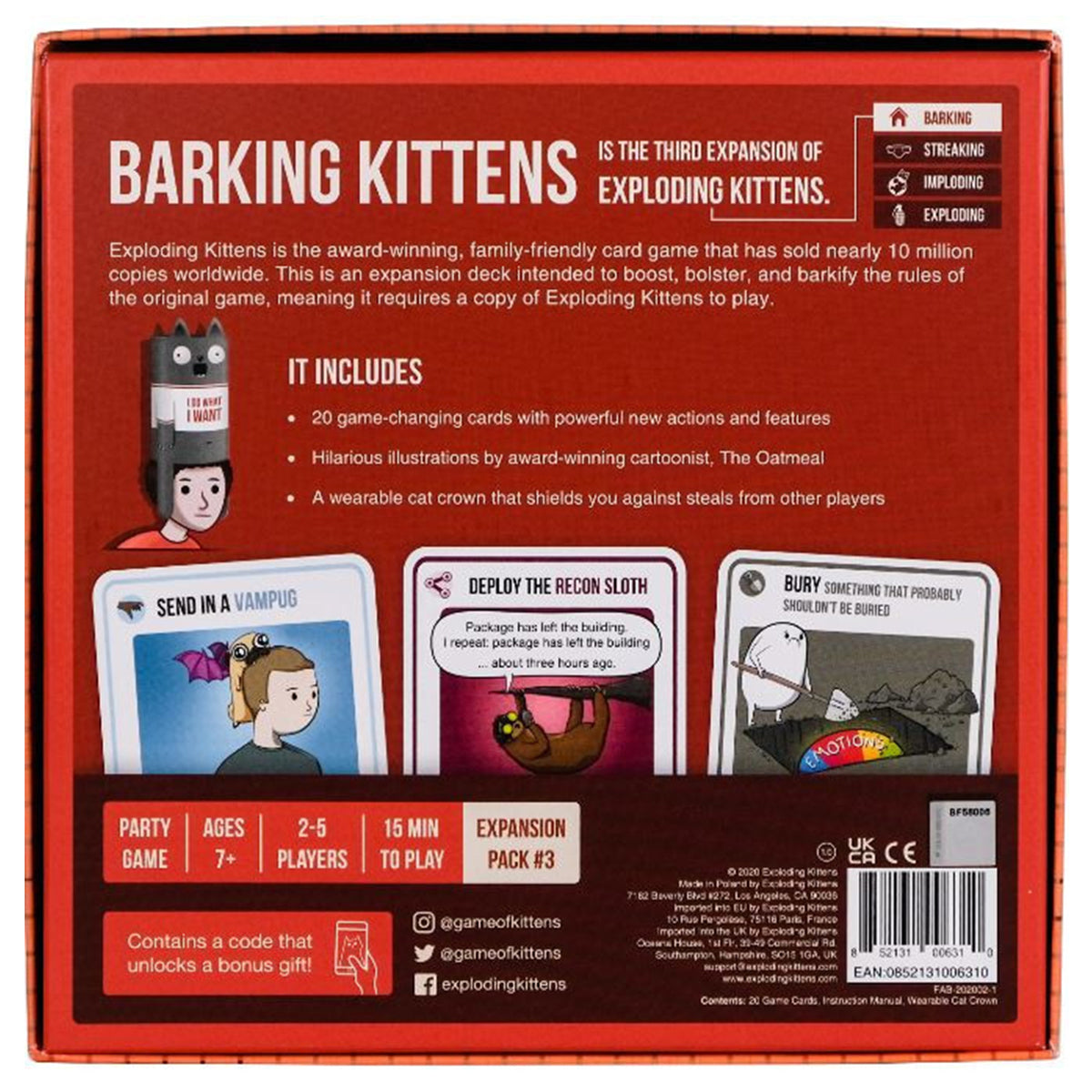 Barking Kittens - 3e extension Exploding Kittens
