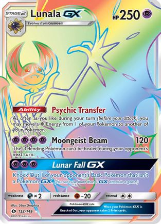 Lunala-GX 153/149 - Sun & Moon Pokemon Holofoil