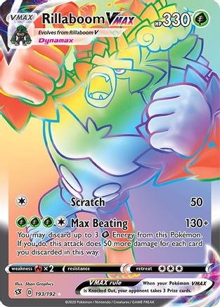 Rillaboom VMAX 193/192 - Pokemon Rebel Clash Holofoil