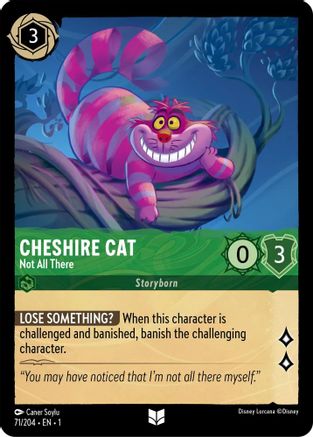 Cheshire Cat - Not All There (71/204) - The First Chapter Cold Foil - Lorcana