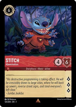 Stitch - Abomination (125/204) - The First Chapter Cold Foil - Lorcana