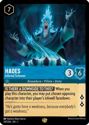 Hades - Infernal Schemer (147/204) - The First Chapter Cold Foil - Lorcana