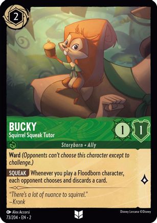 Bucky - Squirrel Squeak Tutor (73/204) - Rise of the Floodborn Cold Foil - Lorcana