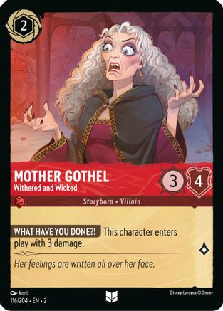 Mother Gothel - Withered and Wicked (116/204) - Rise of the Floodborn Cold Foil - Lorcana