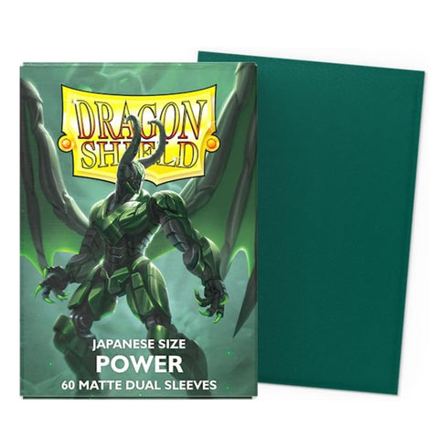 Dragon Shield Japanese 60ct Dual Matte Metallic Green (Power) Sleeves