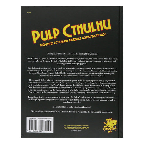 Call of Cthulhu RPG - Pulp Cthulhu