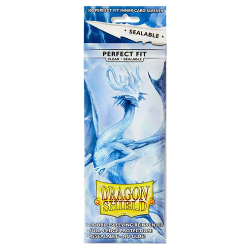 Dragon Shield Sleeves 100ct Perfect Fit Sealable Standard Clear 63x88mm