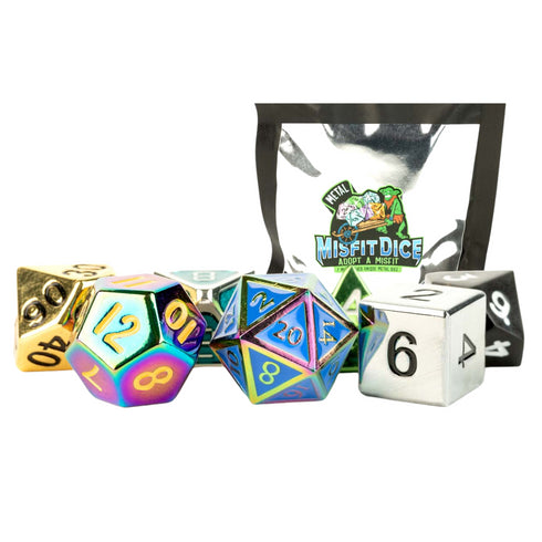 MDG Mystery Misfit Metal Polyhedral Dice Set