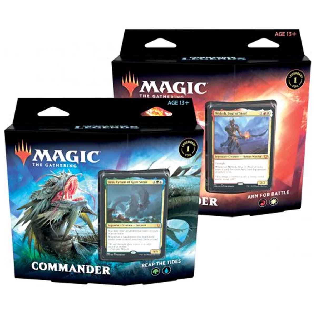 Magic: The Gathering Commander Legends – Reap the Tides | 100 Card  Ready-to-Play Deck | 1 Foil Commander | Blue-Green