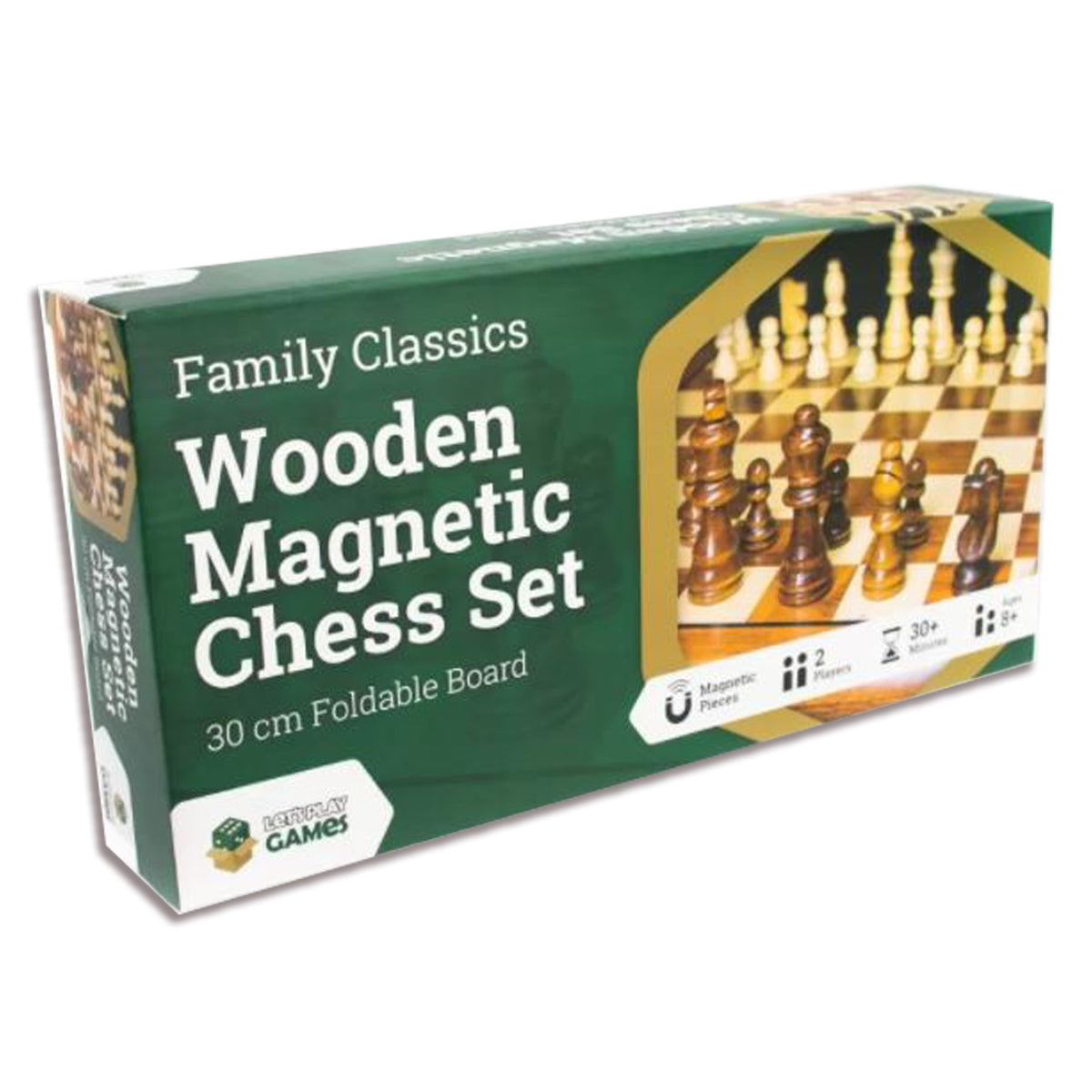 LPG Wooden Magnetic Chess Set 38 cm [::] Let's Play Games