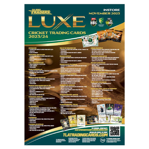 2023 - 2024 TLA Cricket Luxe Priority Trading Card Booster Box