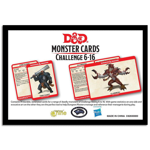 D&D Monster Cards Challenge 6-16