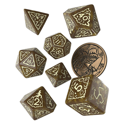 Q Workshop The Witcher Dice Set Crones - Weavess Dice Set 7 With Coin