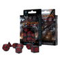 Q Workshop Dragon Black & Red Dice Set 7