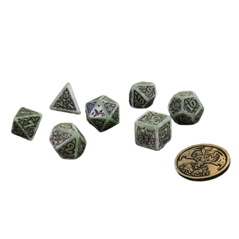 Q Workshop The Witcher Dice Set Leshen - Totem Builder Dice Set 7 With Coin