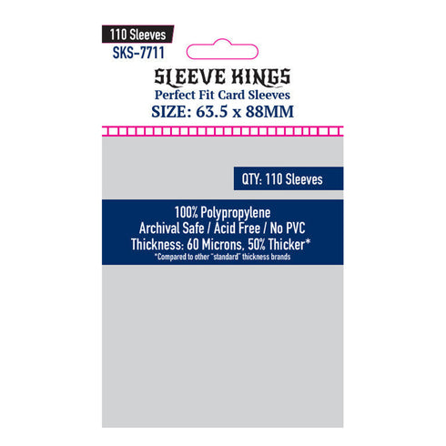 Sleeve Kings Board Game Sleeves Perfect Fit Internal Card Sleeves (63.5mm x 88mm) (110 Sleeves per Pack)