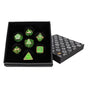 LPG Dice Set - Metal RPG Draco Bright Green/Brass