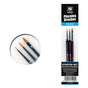 Vallejo Brushes - Starter Set I (3 Pcs.) No.1 & 3/0 Triangular Handle Precision + Flat No.4 Effects