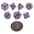 Q Workshop The Witcher Dice Set Yennefer - Lilac and Gooseberries Dice Set 7 with coin