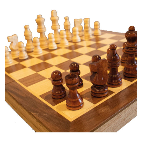 Wooden Folding Chess/Checkers/Backgammon Set 30cm