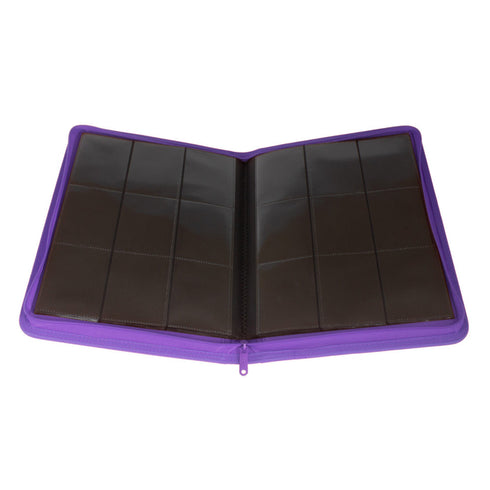 STEALTH 9 Pocket Zip Trading Card Binder - PURPLE