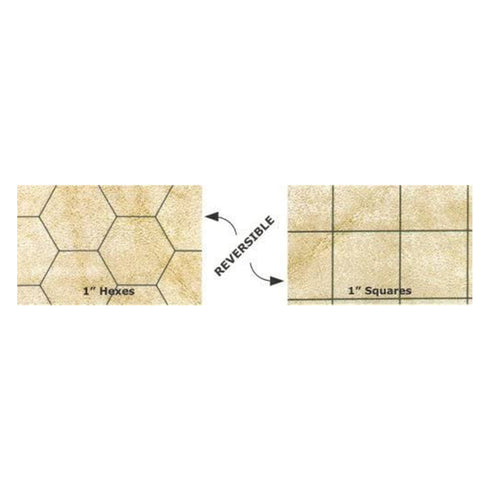 Reversible Battlemat 1 Squares & 1 Hexes 23.5 x 26 inches