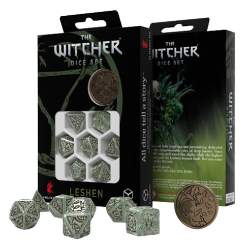 Q Workshop The Witcher Dice Set Leshen - Totem Builder Dice Set 7 With Coin