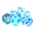 Chessex CHX 27581 Borealis Polyhedral Icicle/Light Blue Luminary 7-Die Set